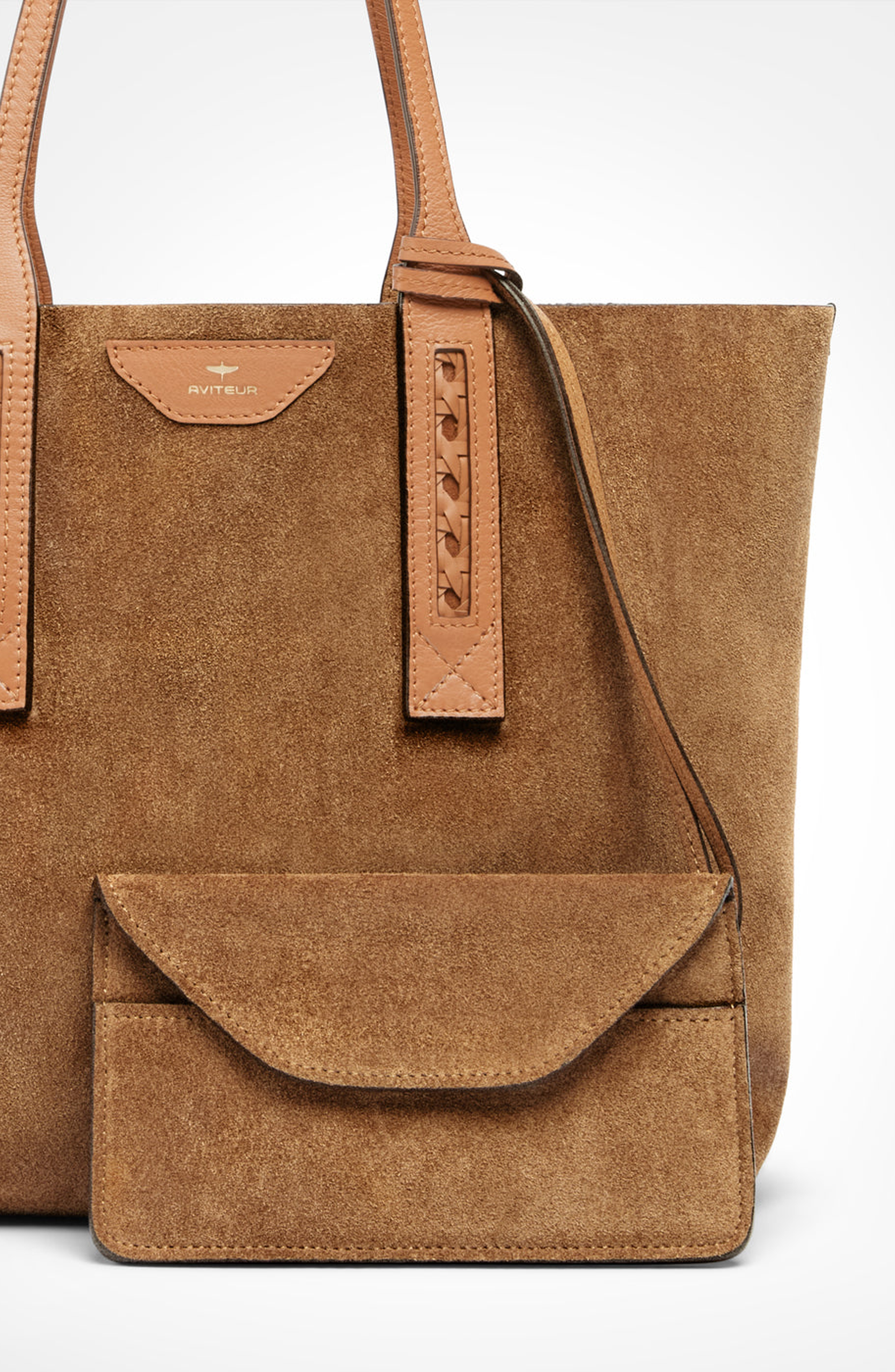 Easy Suede Tote, Alternate, color, Walnut