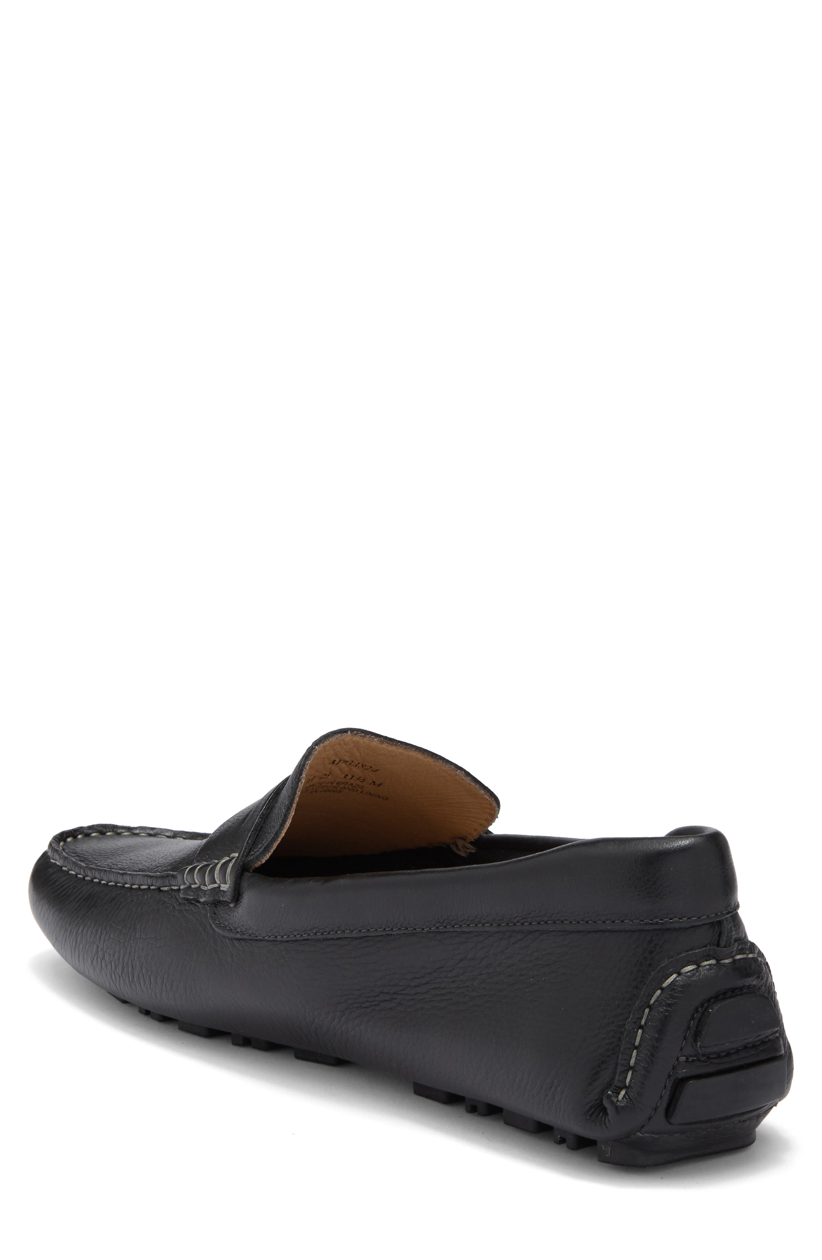 Nordstrom Driving Penny Loafer, Alternate, color, Black Leather