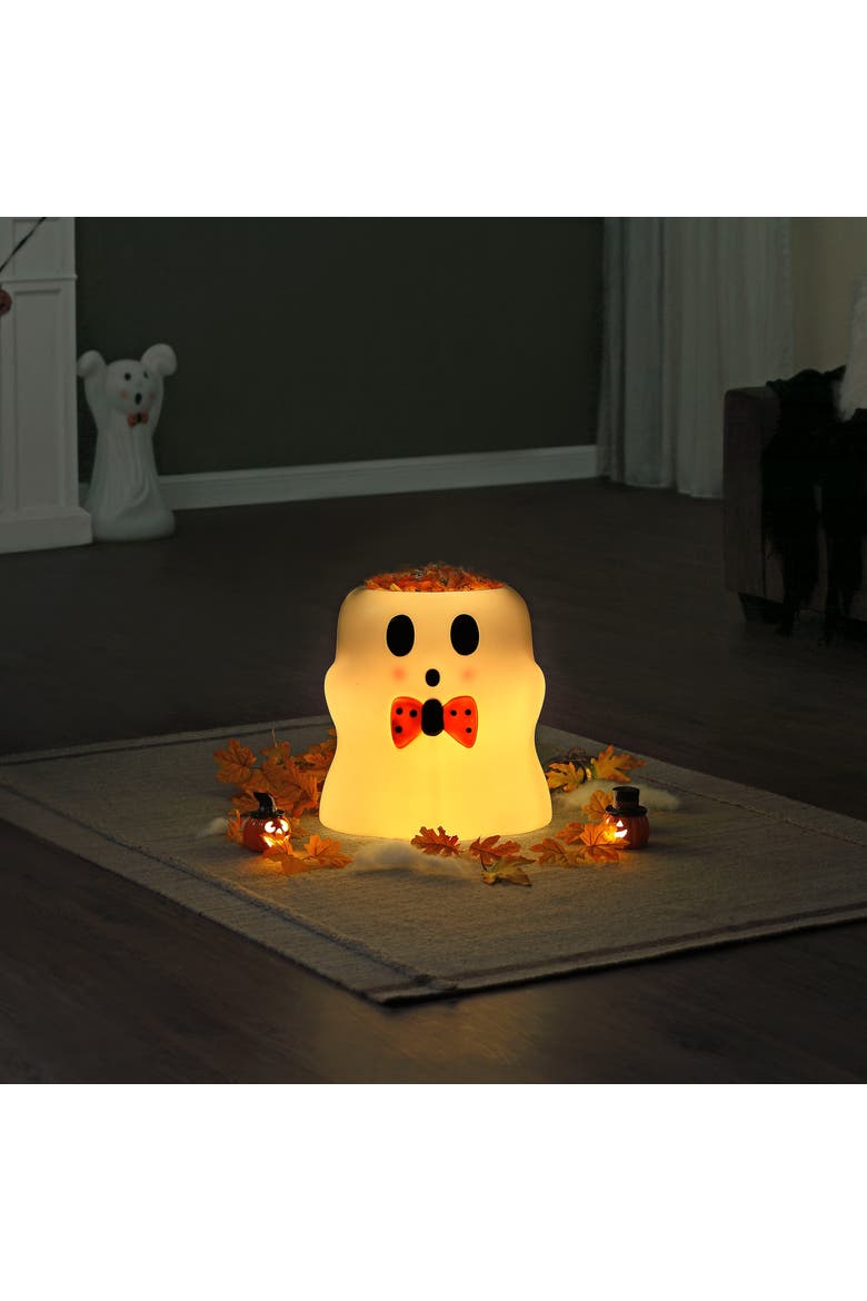 18 in. Ghost Lit Blow Mold Candy Bowl, Alternate, color, Multicolor