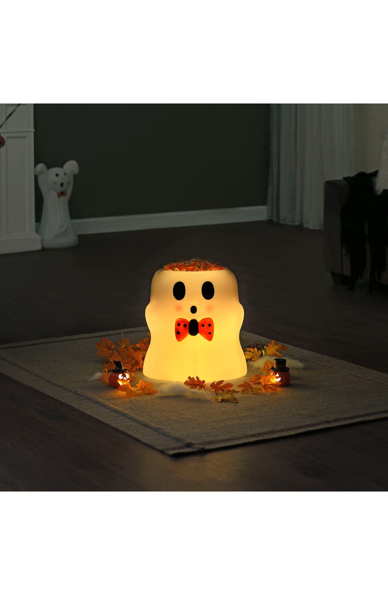 Mr. Halloween 18 in. Ghost Lit Blow Mold Candy Bowl, Alternate, color, Multicolor