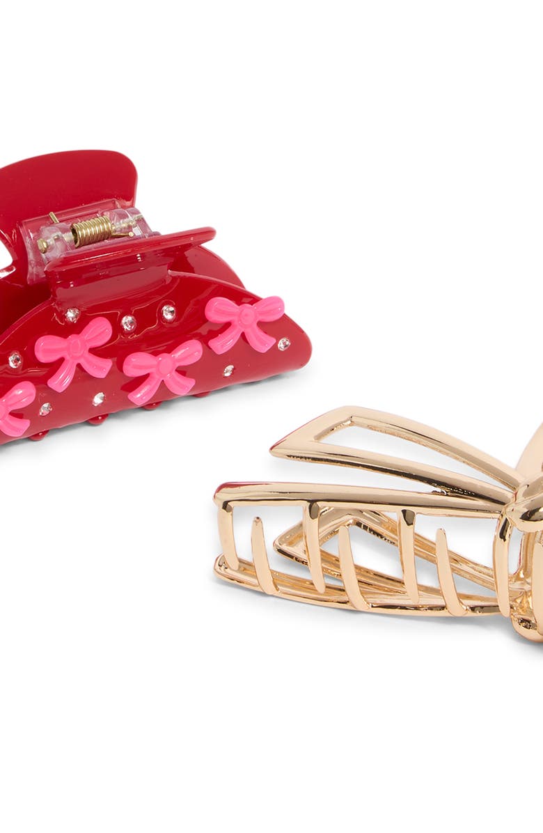 Cara Kids
 2-Pack Bow Jaw Clips, Alternate, color, Pink Multi