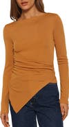 Petal & Pup Velda Draped Asymmetrical Knit Top