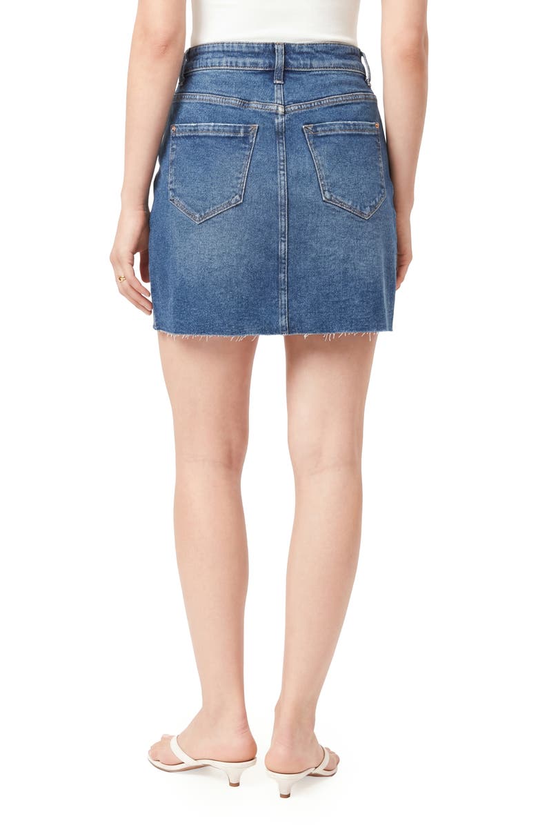 Kensie The High Waist Denim Miniskirt, Alternate, color, Lesina