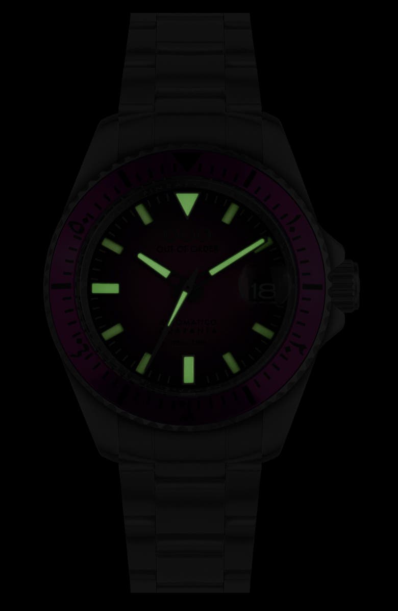 OUT OF ORDER Quaranta Bracelet Watch, 40mm, Alternate, color, Fuchsia