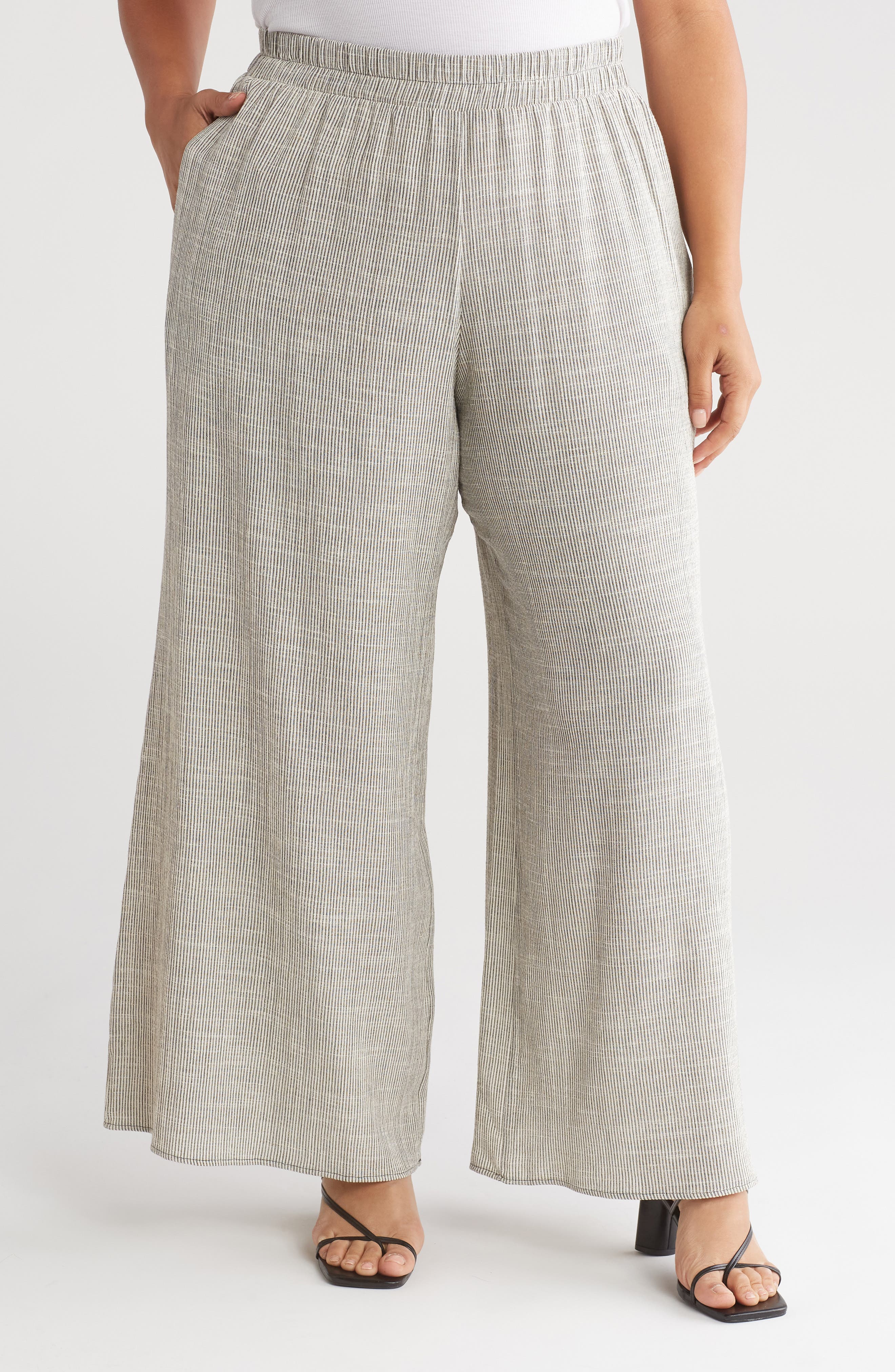 Renee C Stripe Ankle Wide Leg Pants