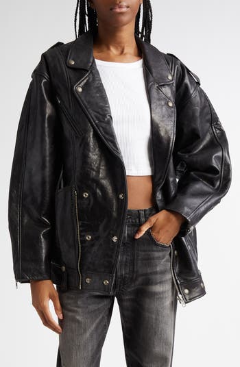 【R13】国内発送★Shoulder Motorcycle Jacket with Cuffs R13 Exaggerated Shoulder Motorcycle Jacket with Cuffs | Shopbop