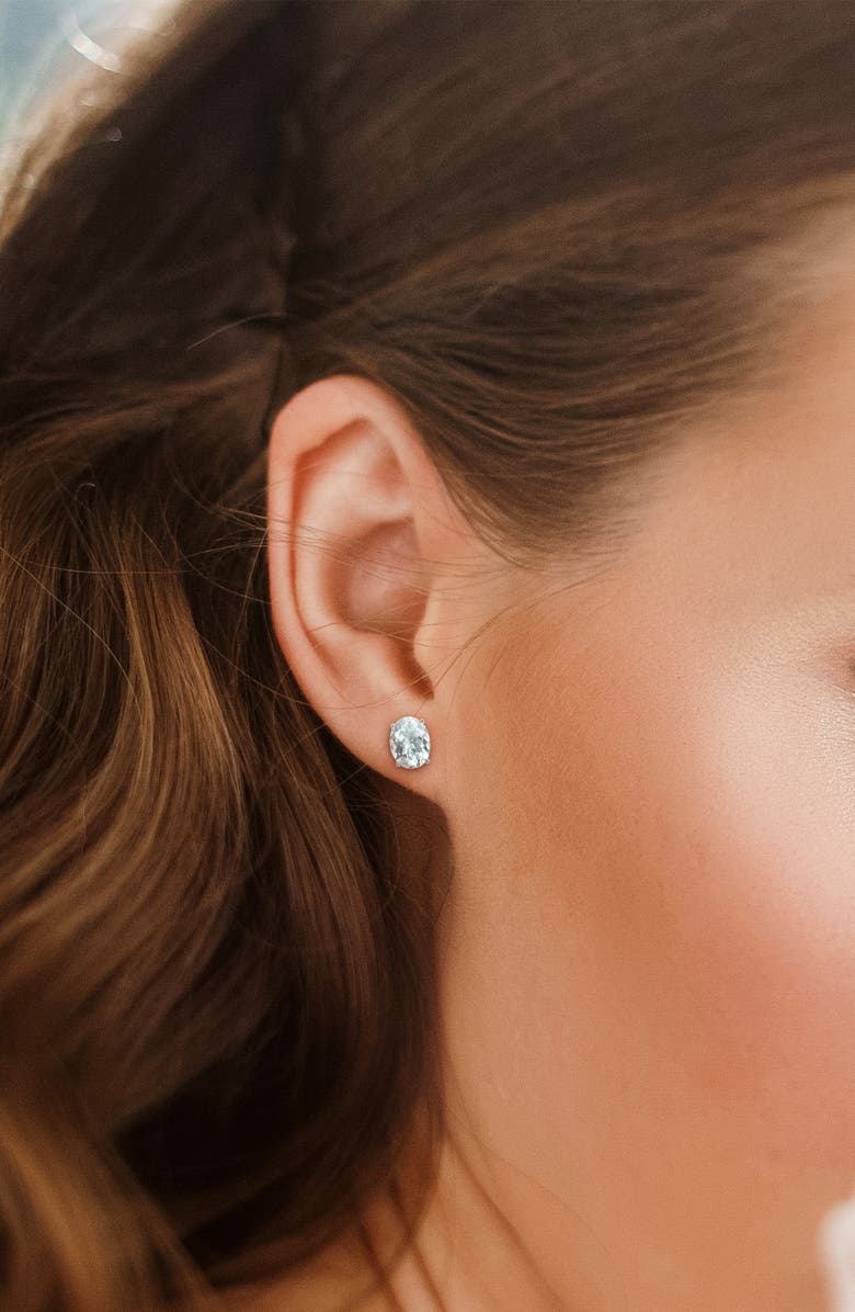 DELMAR Aquamarine Earrings & Necklace Set, Alternate, color, Blue