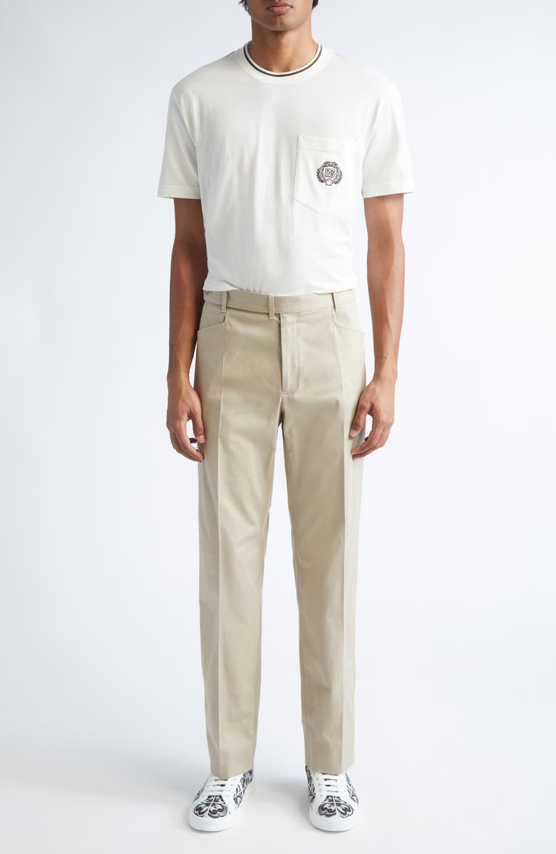 Dolce&Gabbana Embroidered Pocket T-Shirt, Alternate, color, W0001