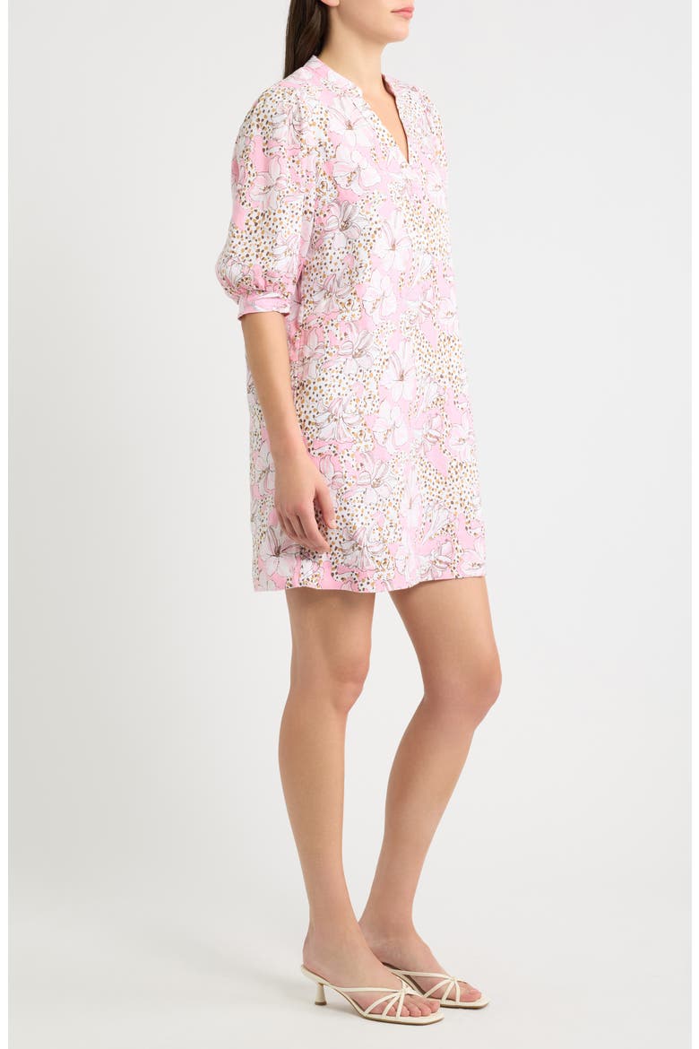 Mialeigh Linen Dress, Alternate, color, CONCH SHELL PINK WILDNESS
