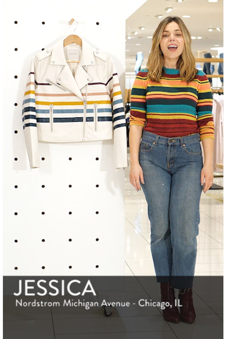 Multistripe Faux Leather Jacket video