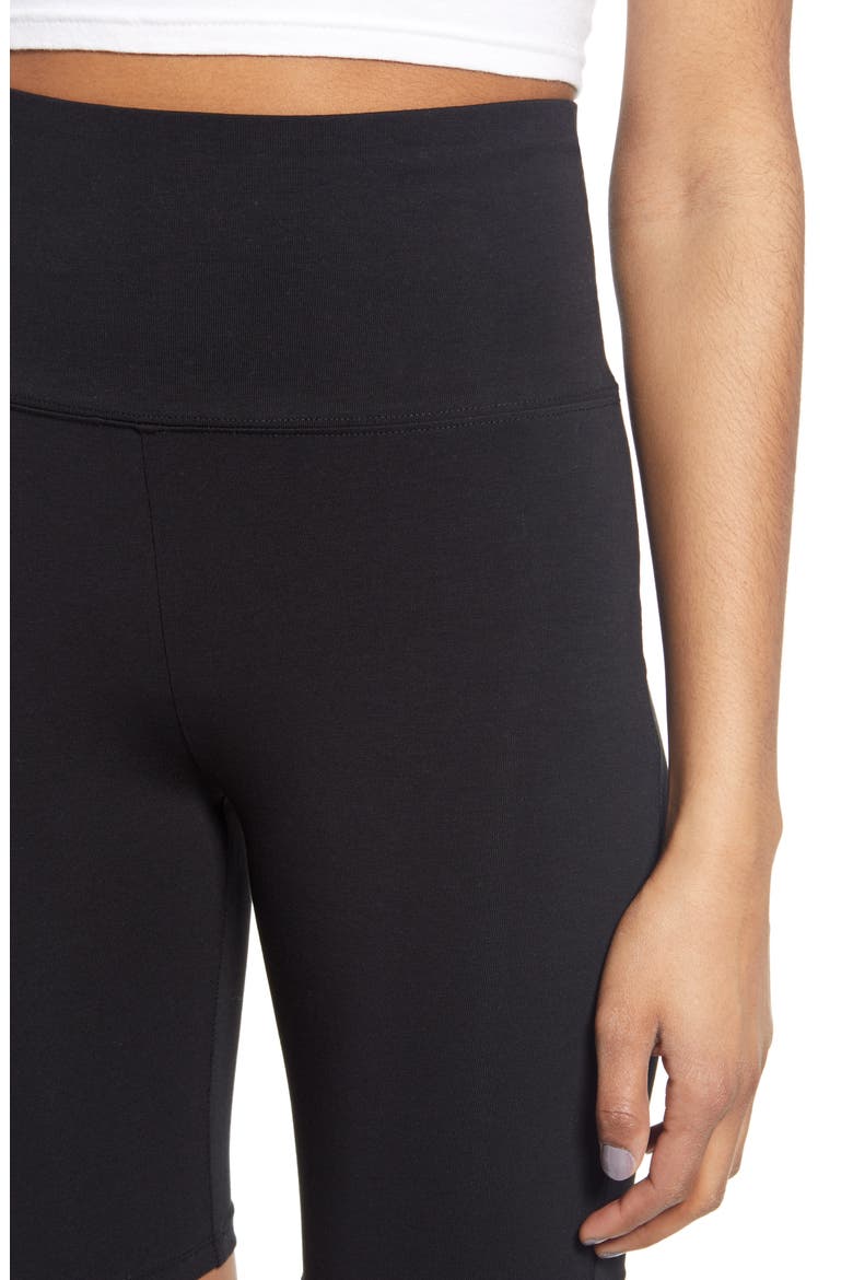 High Waist Bike Shorts, Alternate, color, BLACK
