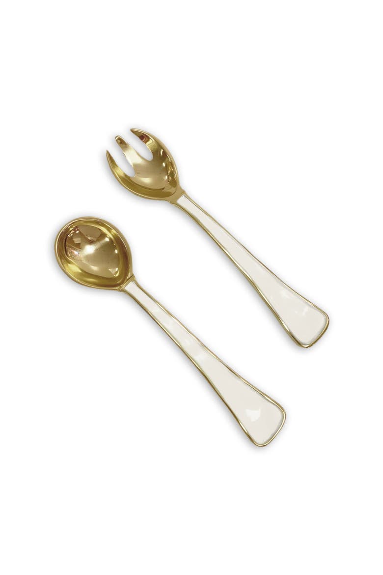 Encanto Soho Salad Servers, Main, color, Cream