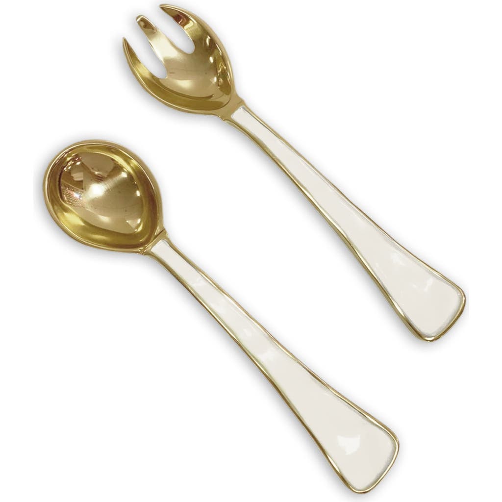 Beatriz Ball Collection Encanto Soho Salad Servers In White