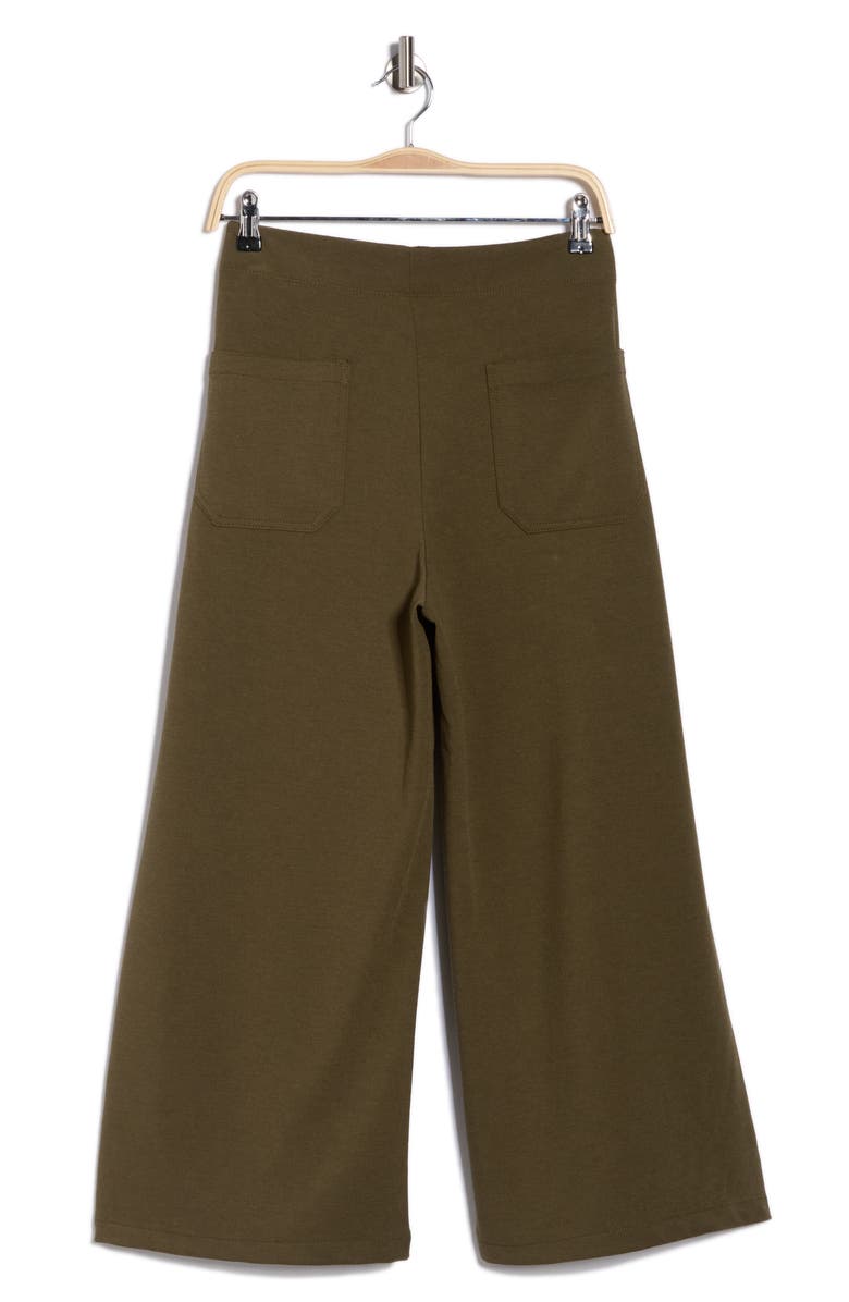 MAX STUDIO Crop Wide Leg Pants, Alternate, color, Olive-Olive