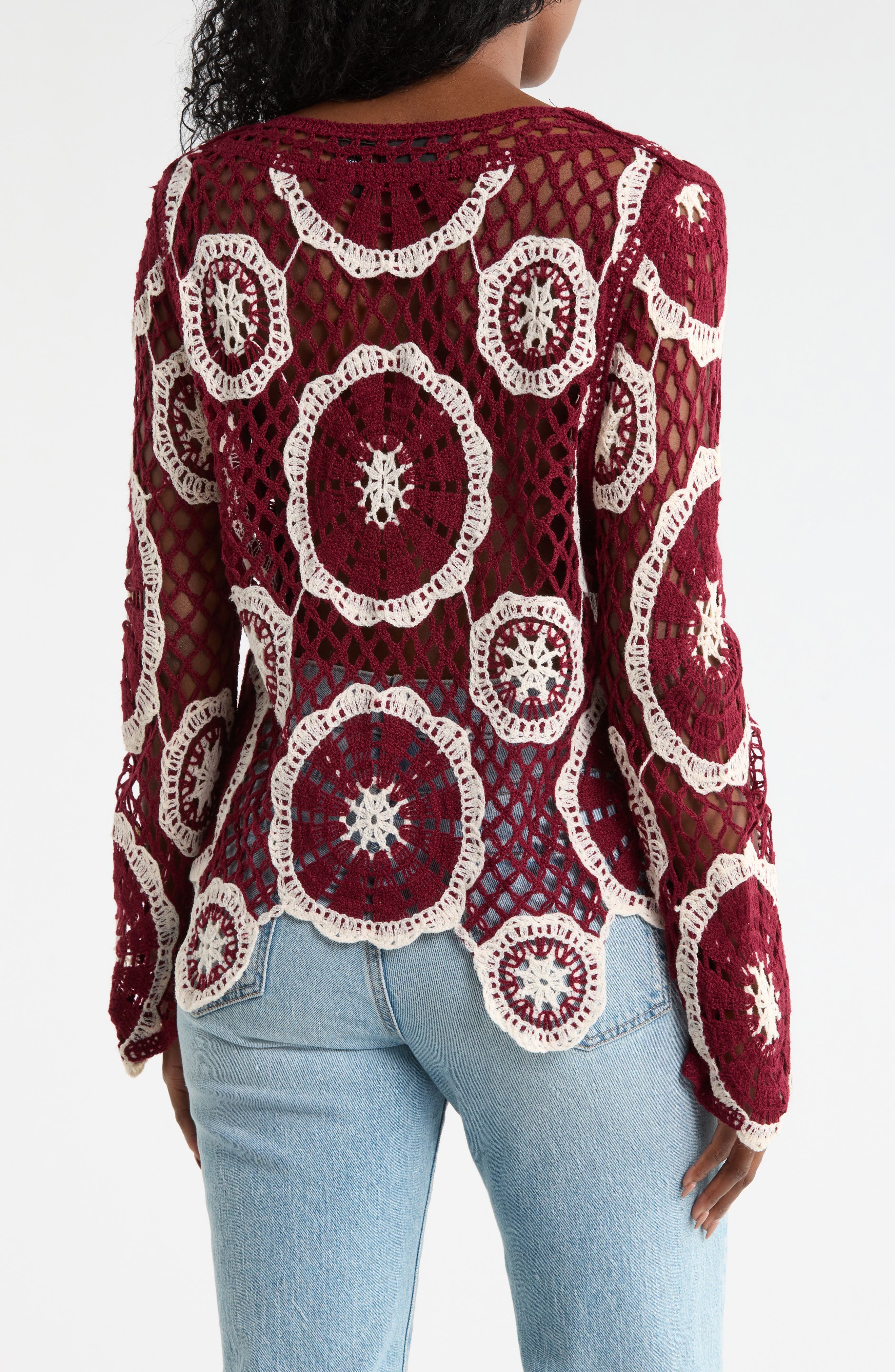 Circle Open Knit Sweater - image 4