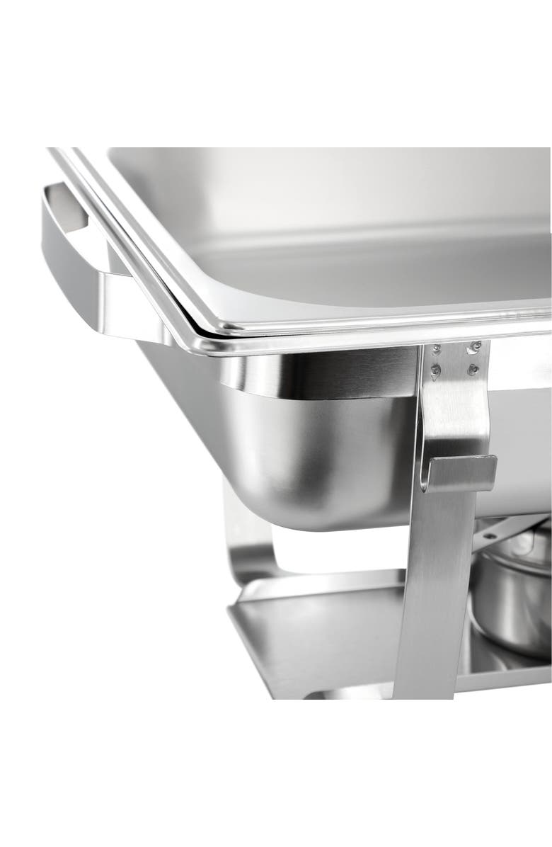 Megachef 9.5 Quart Stackable Stainless Steel Professional Chafing Dish/Food Warmer/Buffet Server Serving Dish, Alternate, color, Silver