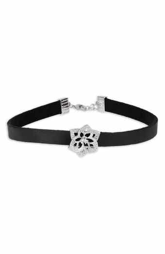 SAACHI Western Chic Flower Charm Choker Necklace