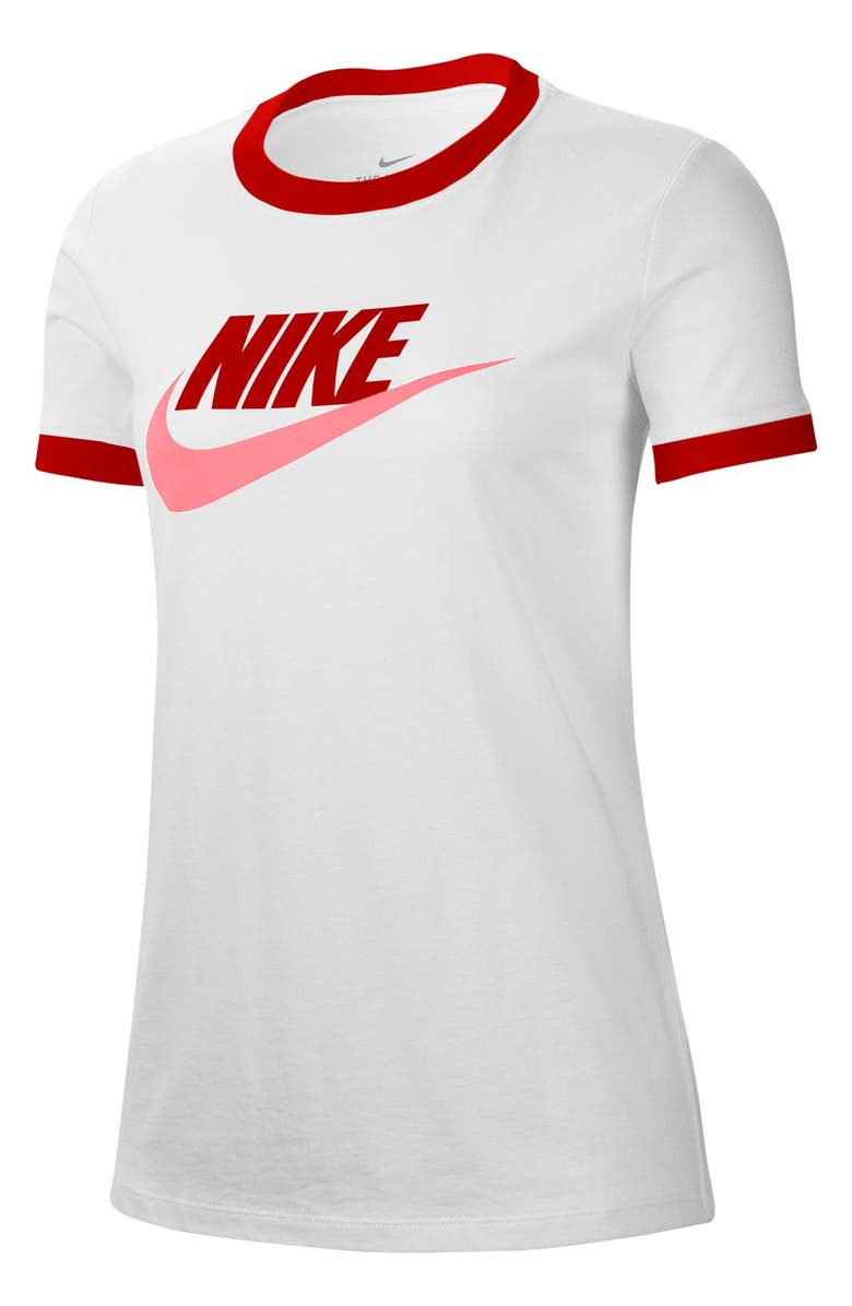 Nike Futura Logo Cotton Ringer Tee, Alternate, color,