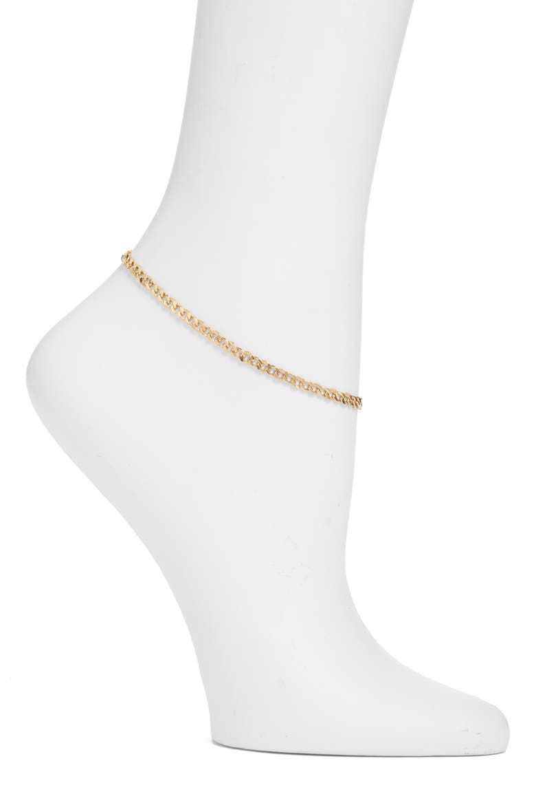 Rocco Anklet, Main, color, GOLD