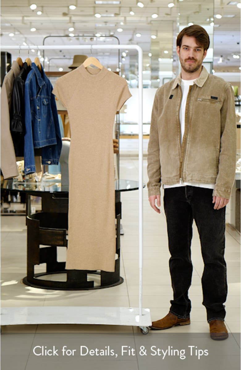 Perkins Mock Neck Rib Midi Dress, sales video thumbnail