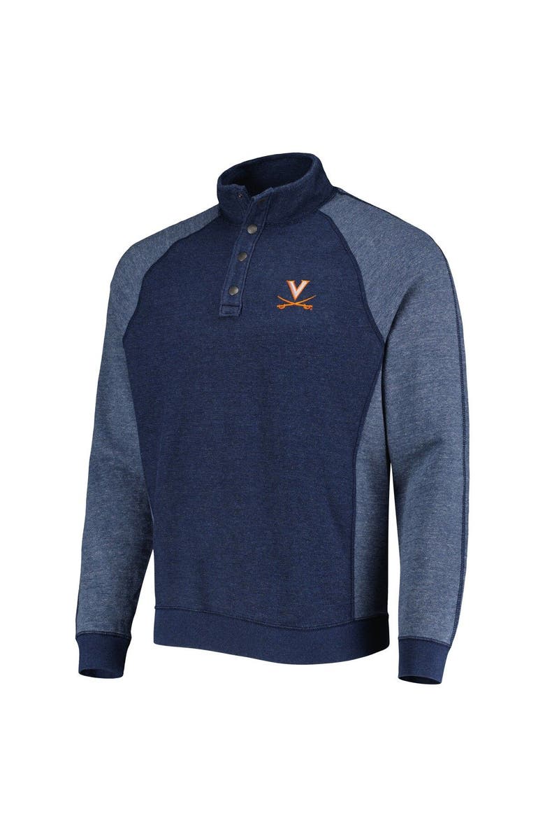 Tommy Bahama Men's Tommy Bahama Navy Virginia Cavaliers Sport Scrimmage Snap Mock Neck Raglan Button-Up Jacket, Alternate, color, 