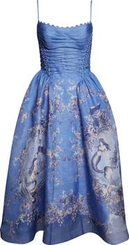 Zimmermann Rebellion Mermaid Silk & Linen Picnic Dress