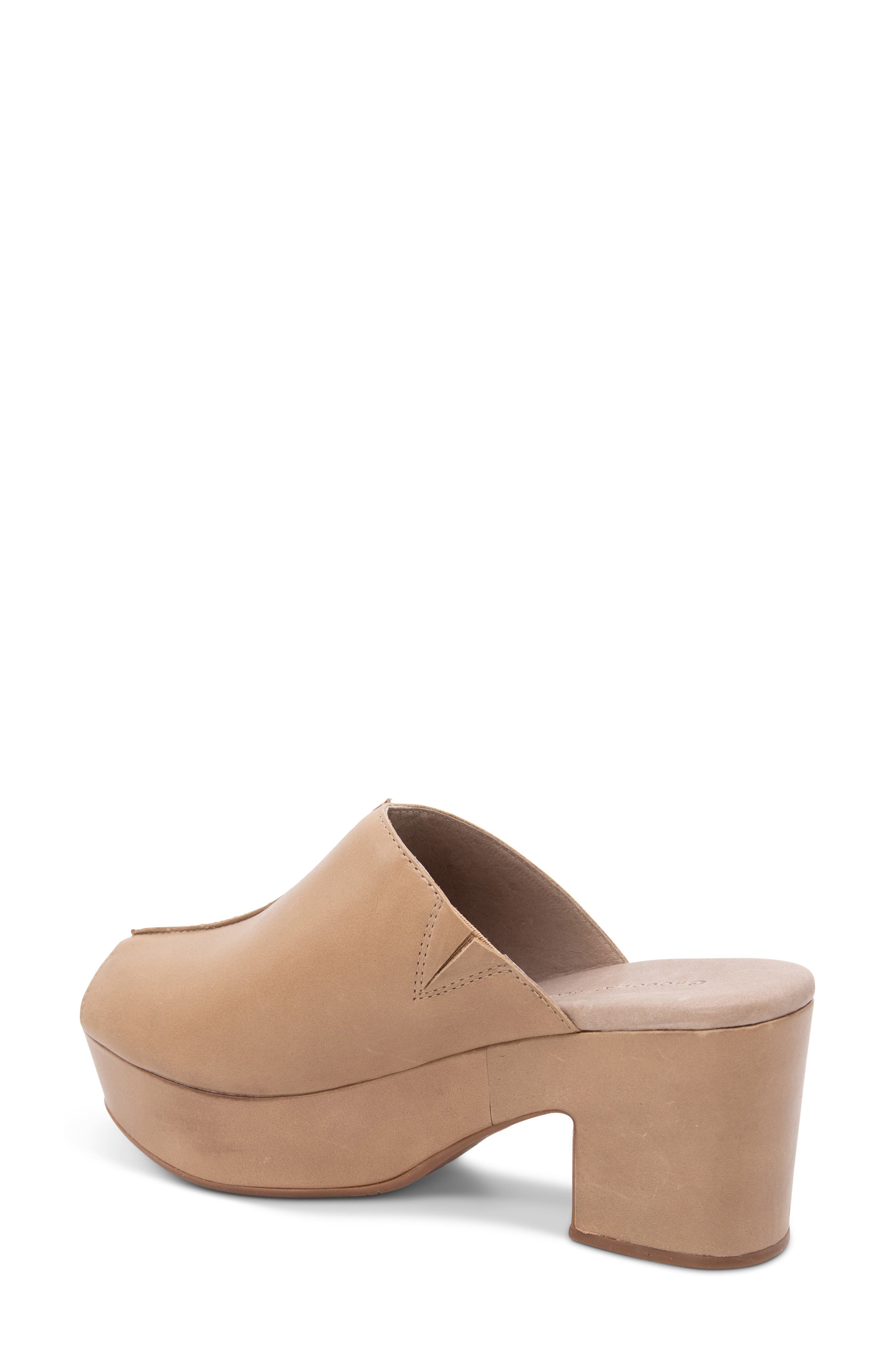 Platform Slide Sandal, Alternate, color, TAUPE LEATHER