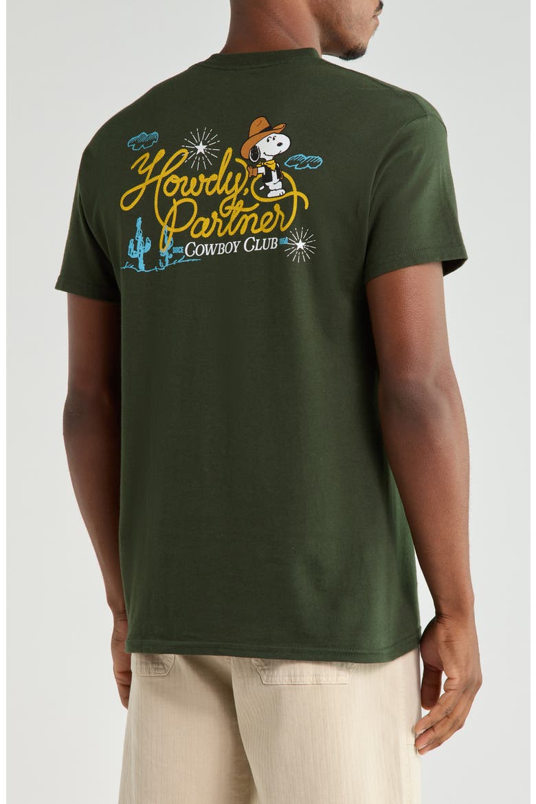 Peanuts® Cowboy Graphic T-Shirt, Alternate, color, FOREST GREEN