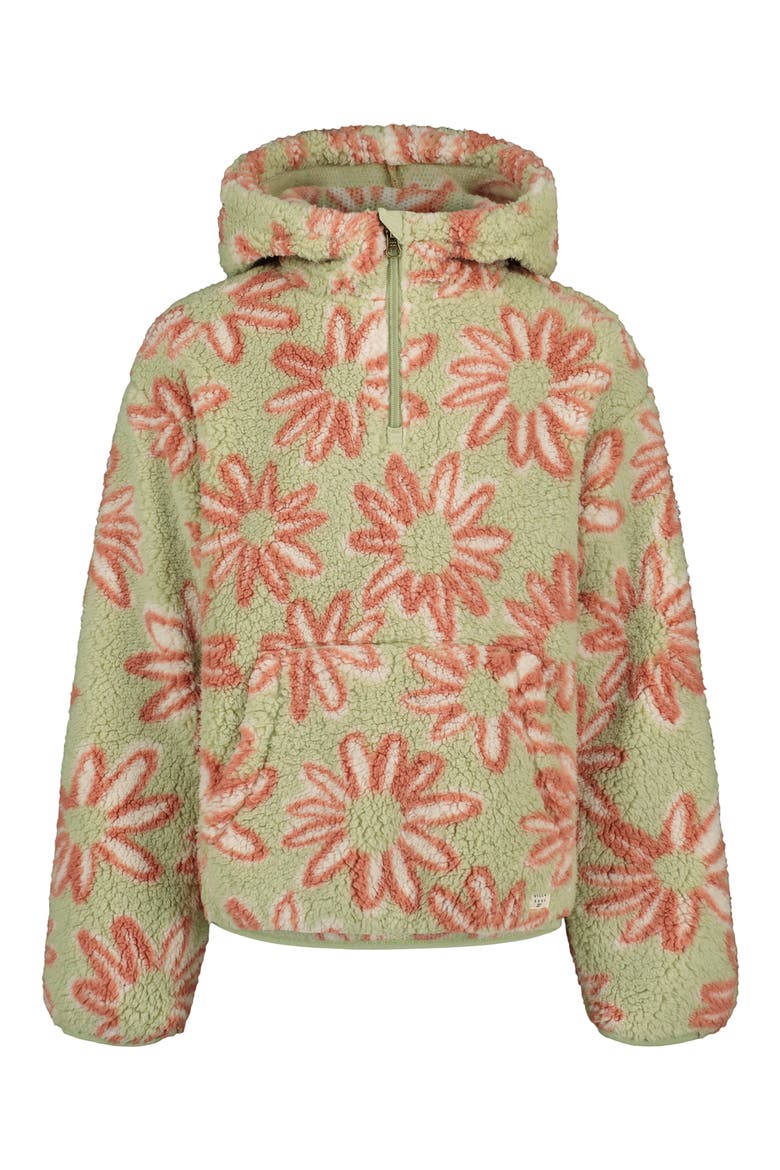 Kids' Just in Time Half-Zip Hoodie, Main, color, LIGHT AVOCADO