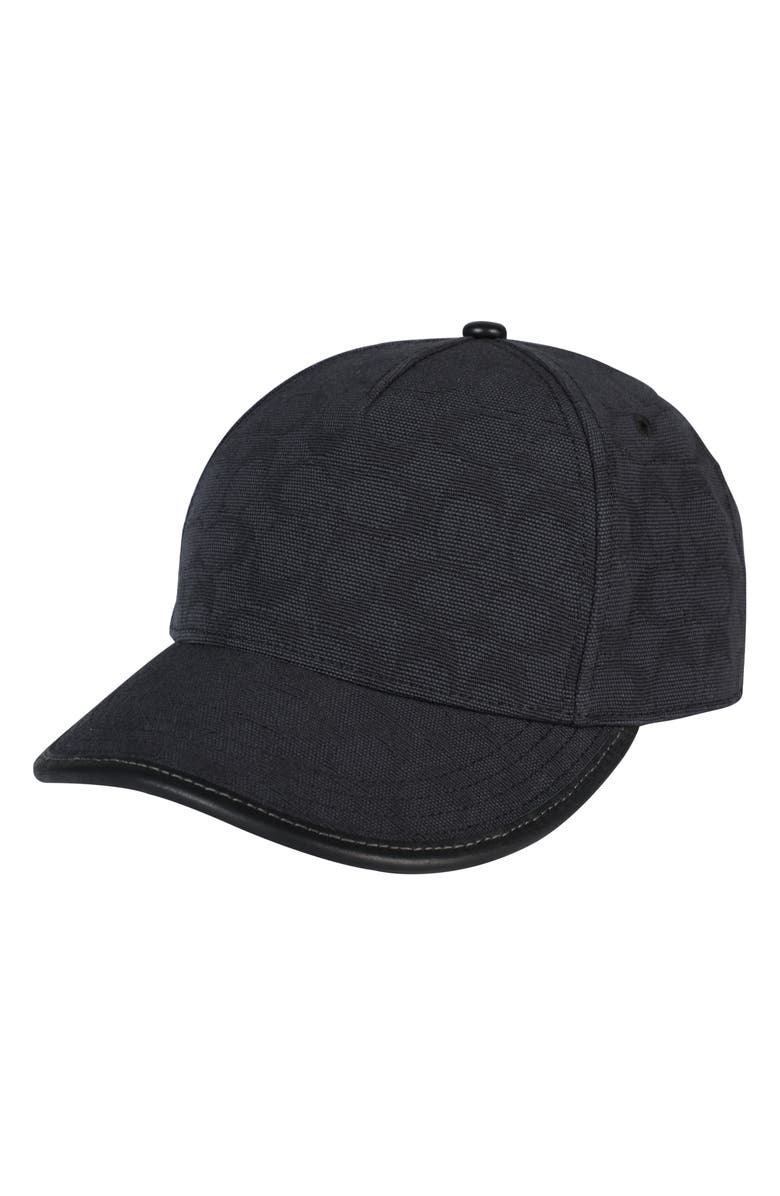 COACH Signature C Organic Cotton Jacquard Baseball Cap, Main, color, 
