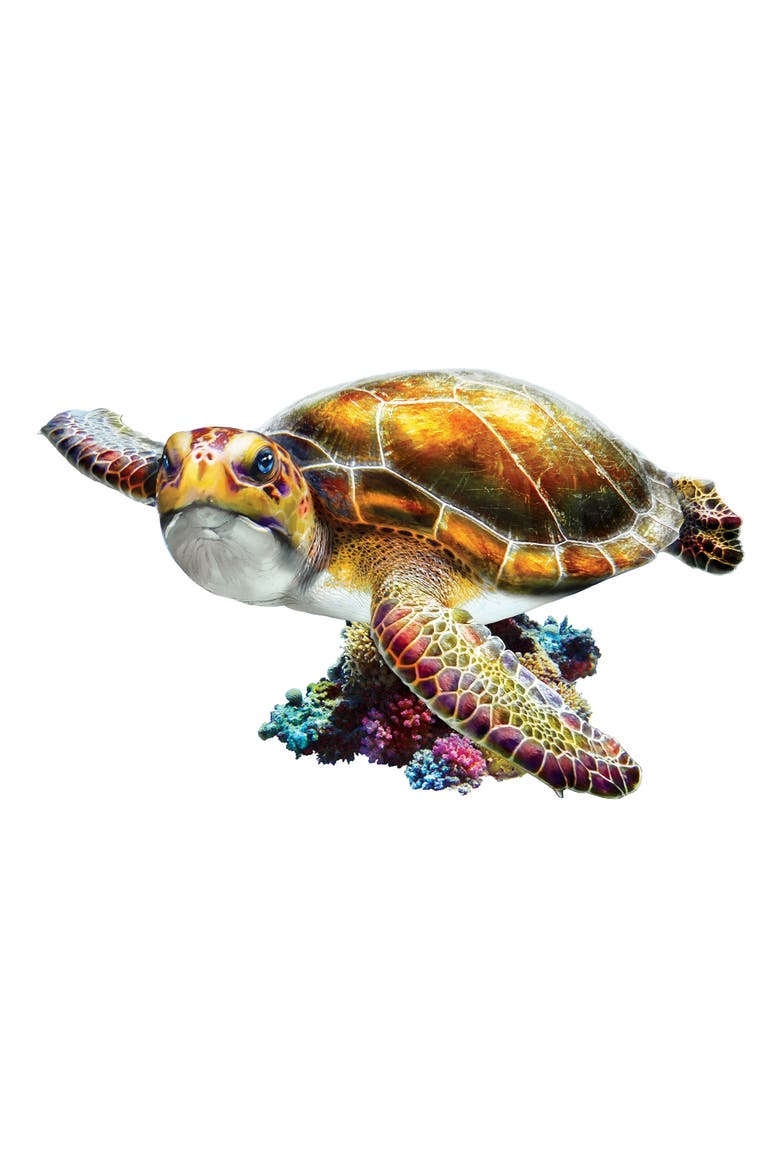 Sea Turtle 100 Piece Shaped Puzzle, Alternate, color, Multicolor