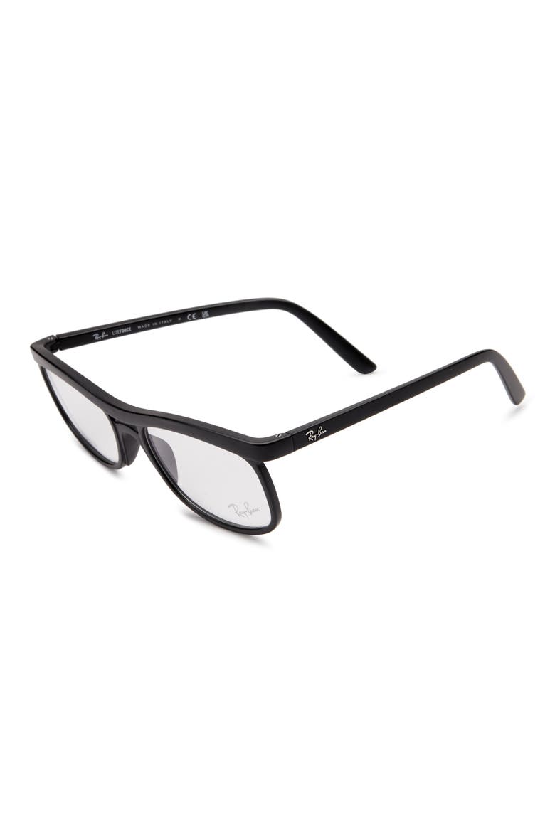 56mm Square Optical Glasses, Alternate, color, SAND BLACK
