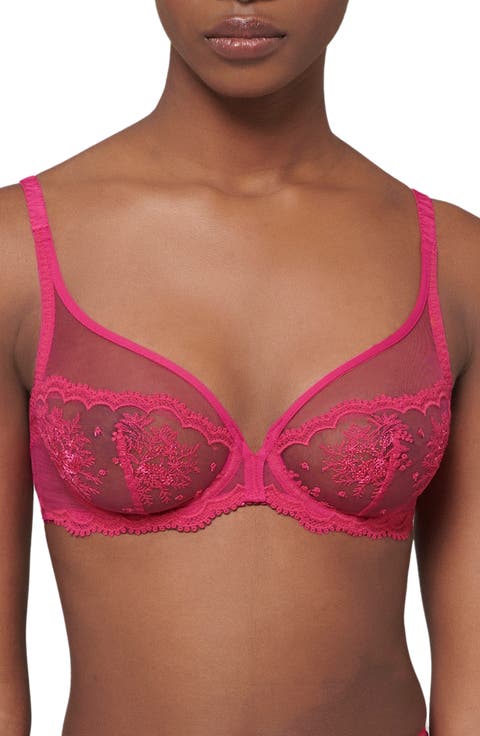 Intrigue Sheer Full Coverage Underwire Plunge Bra
