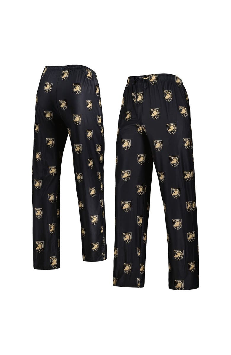 CONCEPTS SPORT Men's Concepts Sport Black Army Black Knights Logo Flagship Allover Print Pants, Main, color, 