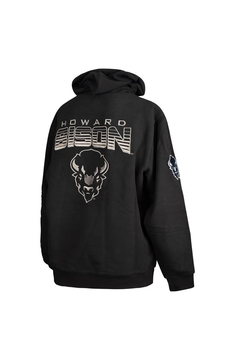 FISLL Men's FISLL Black Howard Bison Puff Print Sliced Pullover Hoodie, Alternate, color, Black