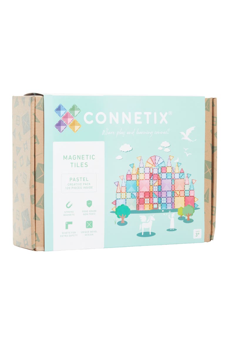 Kids' Pastel Magnetic Tiles 120-Piece Creative Pack, Main, color, PASTEL