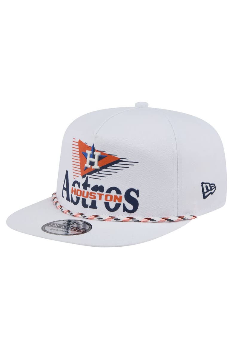 Men's New Era  White Houston Astros Collide Golfer Snapback Hat, Main, color, White