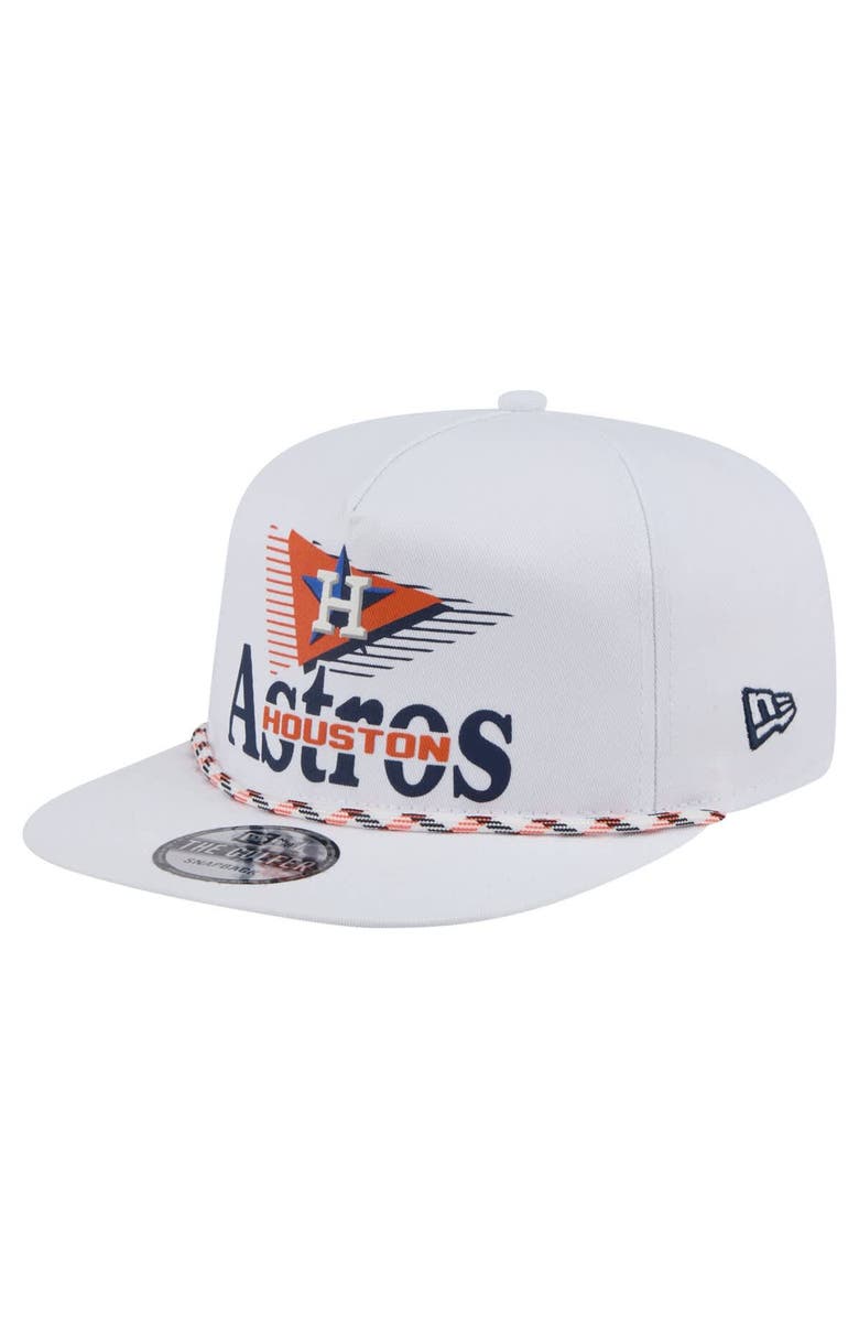 New Era Men's New Era White Houston Astros Collide Golfer Snapback Hat, Main, color, White