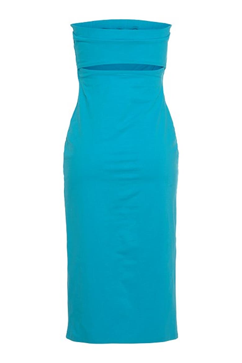 Women's Strapless Back Cutout Dress, Alternate, color, Turquoise