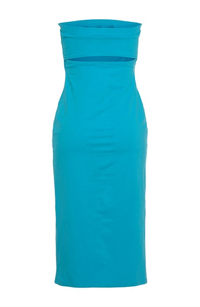 LASCANA Women's Strapless Back Cutout Dress, Alternate, color, Turquoise