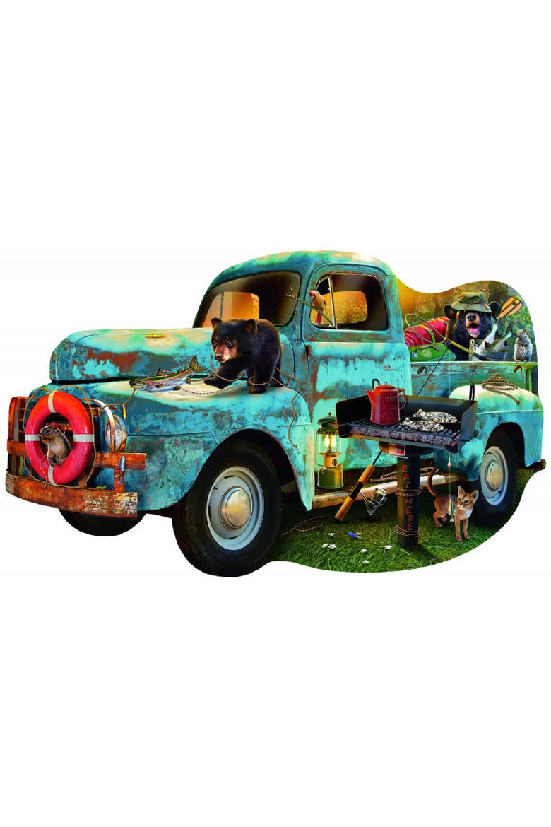 The Blue Truck 1000 piece Jigsaw Puzzle for Adults Special Shape, Main, color, Multicolor