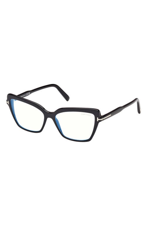 Tom Ford Eyewear Square Frame Glasses In Black Eco/t Logo