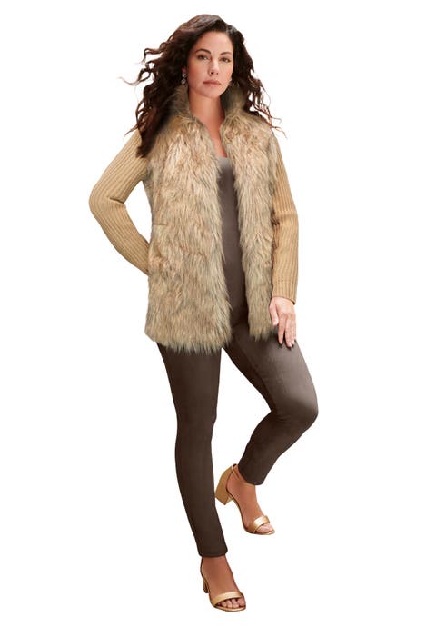 Faux Fur Cardigan Sweater