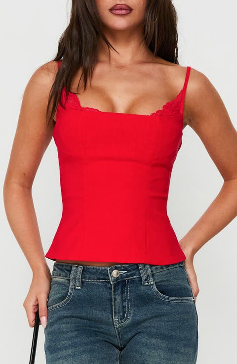 Renaissance Lace Trim Corset Top