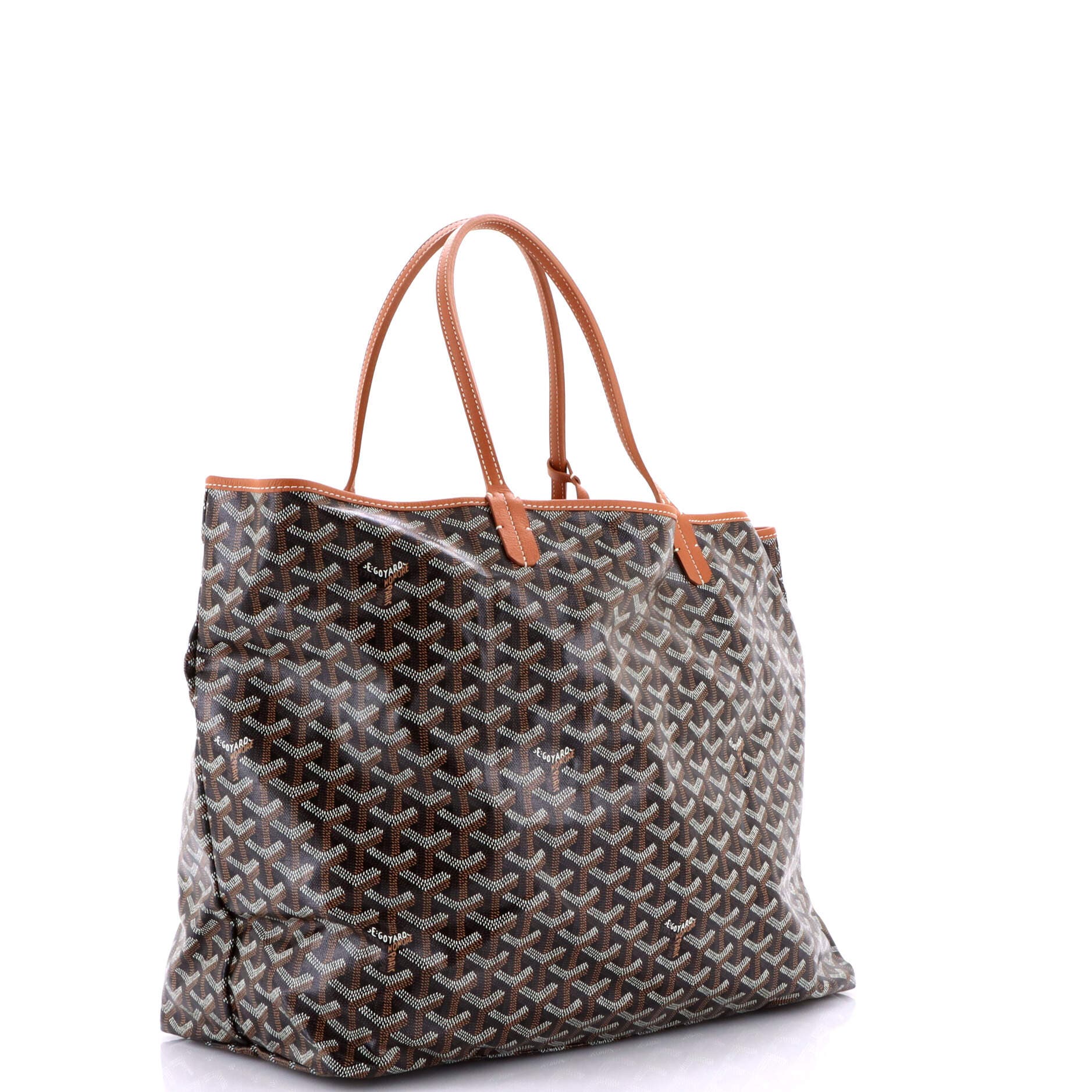 Pre-Owned Goyard Saint Louis Tote Coated Canvas GM, Alternate, color, Brown