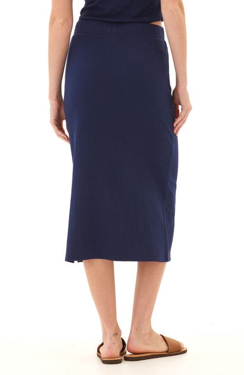 Threads 4 Thought Adella Textured Jersey Midi Skirt In Stargazer