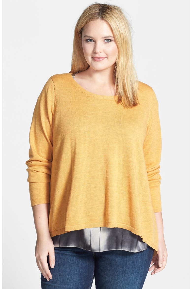 Merino Jersey Top, Main, color, OCHRE