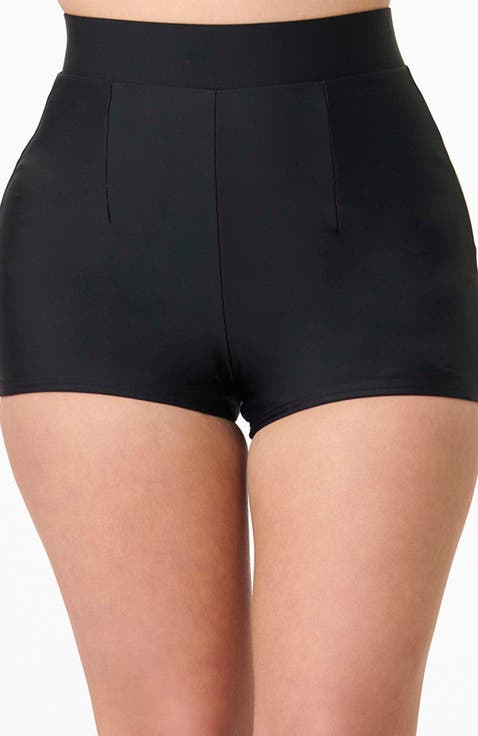 High Waist Swim Shorts