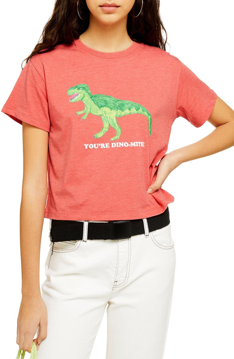 Topshop By Tee & Cake Dinomite Tee, Main, color, 