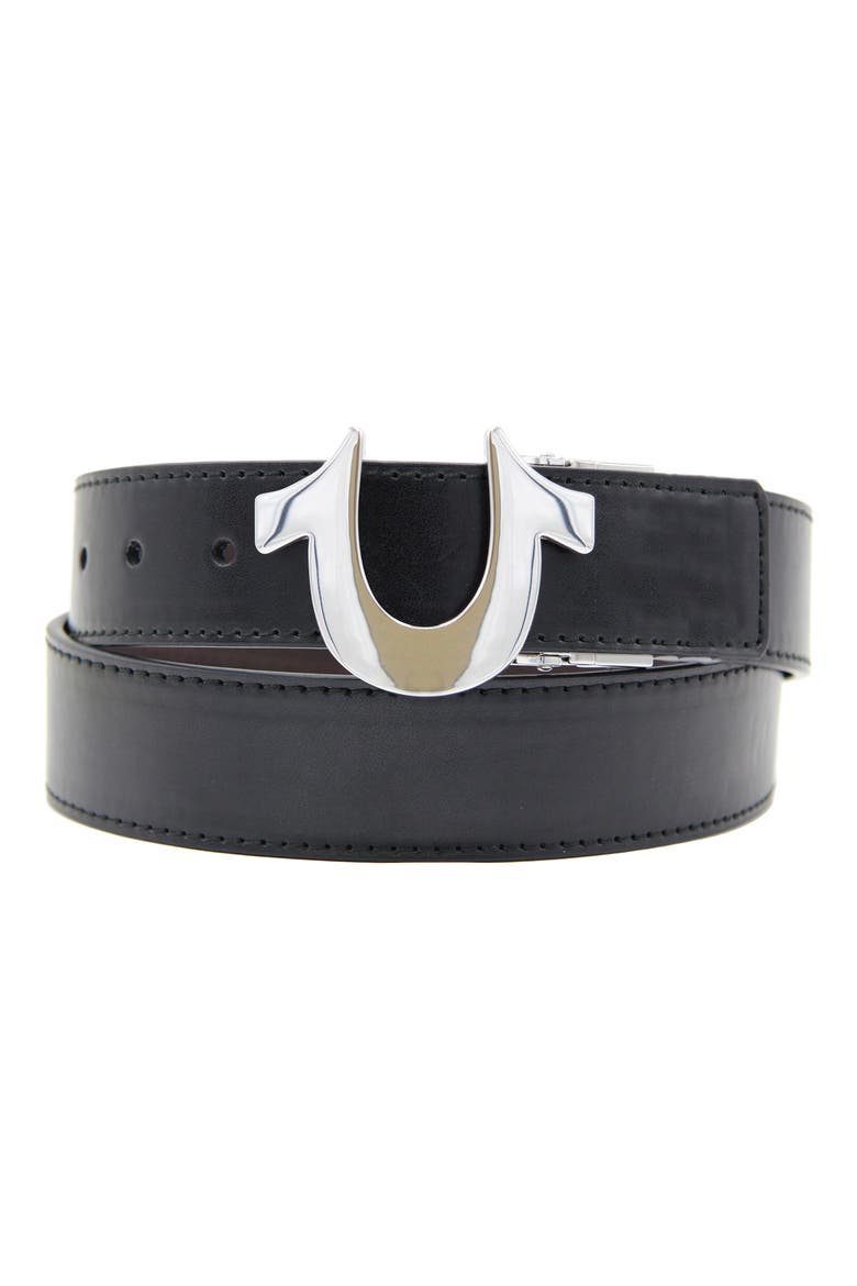 Dex Horseshoe Buckle Belt, Main, color, BLACK